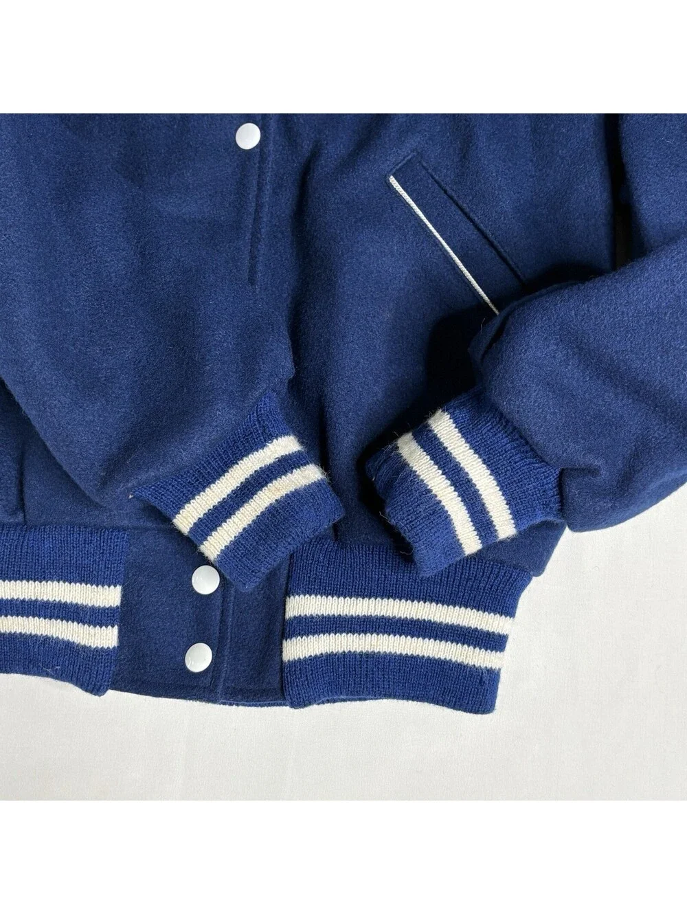 Vintage 1970s The Standard Pennant Co. Varsity Wool Bomber -